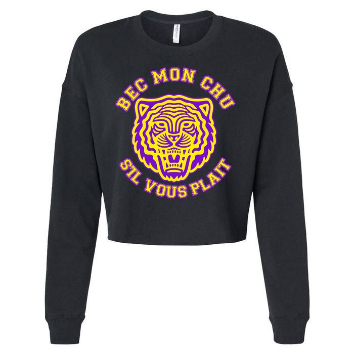 Bec Mon Chu S'il Vous Plait Tiger Cropped Pullover Crew