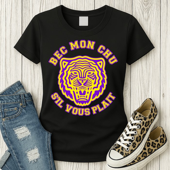 Bec Mon Chu S'il Vous Plait Tiger Womens T-Shirt