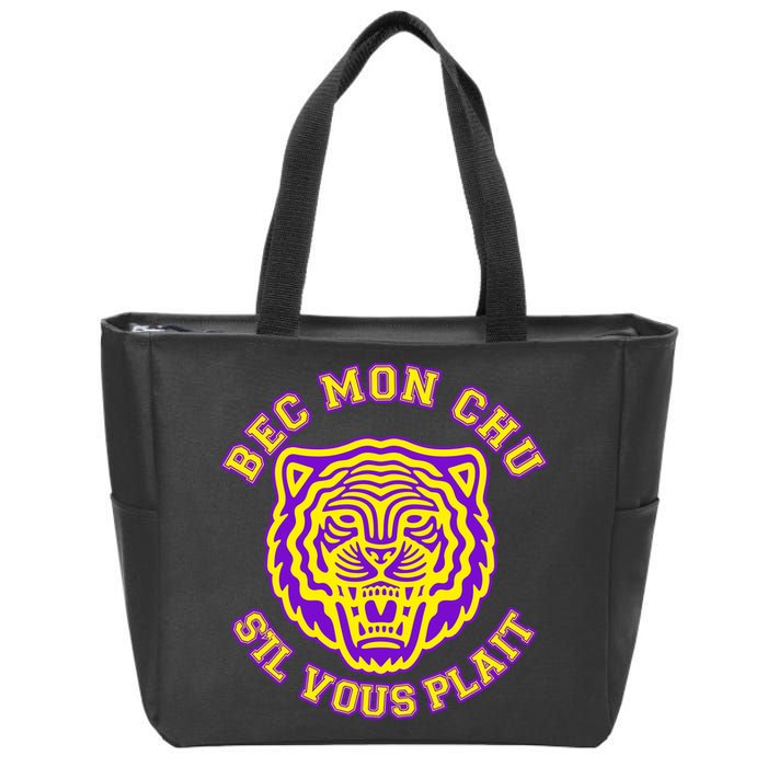 Bec Mon Chu S'il Vous Plait Tiger Zip Tote Bag