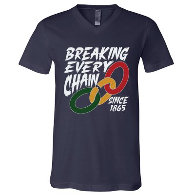 Breaking Every Chain Since 1865 V-Neck T-Shirt