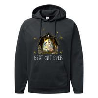 Best Ever Christmas Cool Jesus Nativity Scene Christian  Performance Fleece Hoodie