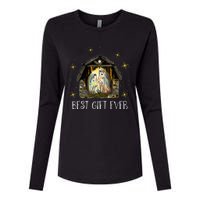 Best Ever Christmas Cool Jesus Nativity Scene Christian  Womens Cotton Relaxed Long Sleeve T-Shirt