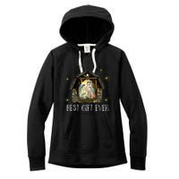 Best Ever Christmas Cool Jesus Nativity Scene Christian  Women's Fleece Hoodie