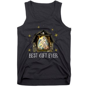 Best Ever Christmas Cool Jesus Nativity Scene Christian  Tank Top