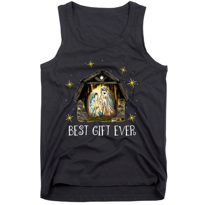 Best Ever Christmas Cool Jesus Nativity Scene Christian  Tank Top