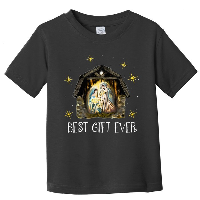 Best Ever Christmas Cool Jesus Nativity Scene Christian  Toddler T-Shirt