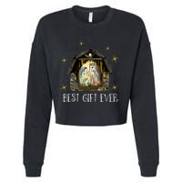 Best Ever Christmas Cool Jesus Nativity Scene Christian  Cropped Pullover Crew