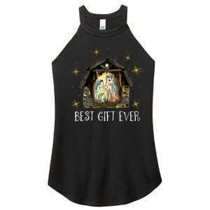 Best Ever Christmas Cool Jesus Nativity Scene Christian  Women's Perfect Tri Rocker Tank