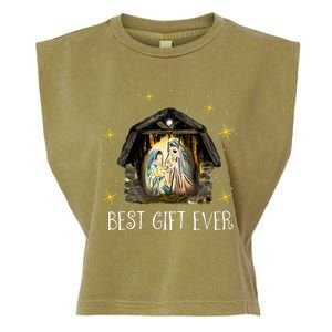 Best Ever Christmas Cool Jesus Nativity Scene Christian  Garment-Dyed Women's Muscle Tee