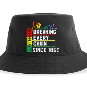 Breaking Every Chain Since 1865 Juneteenth Black History Sustainable Bucket Hat