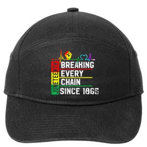 Breaking Every Chain Since 1865 Juneteenth Black History 7-Panel Snapback Hat