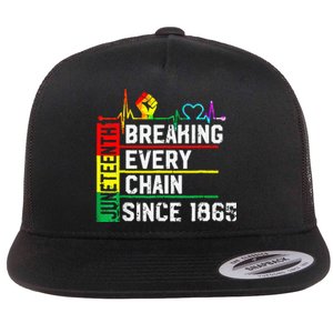 Breaking Every Chain Since 1865 Juneteenth Black History Flat Bill Trucker Hat