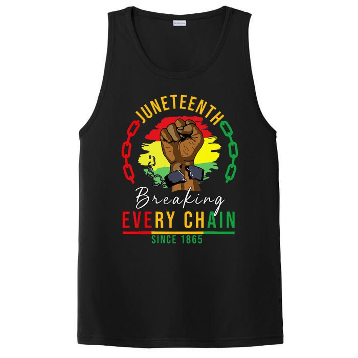 Breaking Every Chain Since 1865 Juneteenth Freedom PosiCharge Competitor Tank