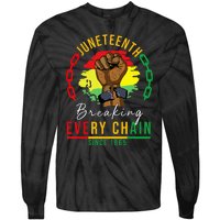 Breaking Every Chain Since 1865 Juneteenth Freedom Tie-Dye Long Sleeve Shirt