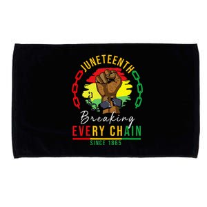 Breaking Every Chain Since 1865 Juneteenth Freedom Microfiber Hand Towel