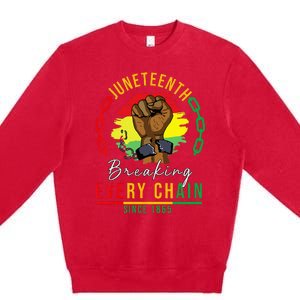 Breaking Every Chain Since 1865 Juneteenth Freedom Premium Crewneck Sweatshirt