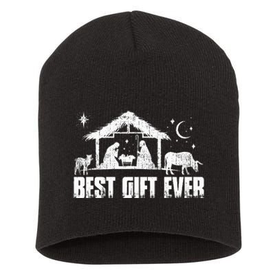 Best Ever Christmas Jesus Nativity Scene Christian Short Acrylic Beanie