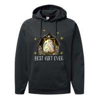 Best Ever Christmas Cool Jesus Nativity Scene Christian Performance Fleece Hoodie