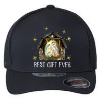 Best Ever Christmas Cool Jesus Nativity Scene Christian Flexfit Unipanel Trucker Cap