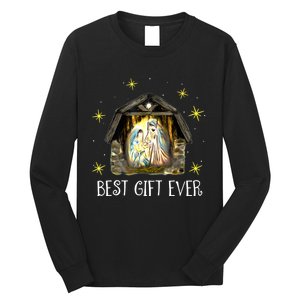 Best Ever Christmas Cool Jesus Nativity Scene Christian Long Sleeve Shirt