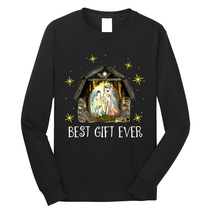 Best Ever Christmas Cool Jesus Nativity Scene Christian Long Sleeve Shirt