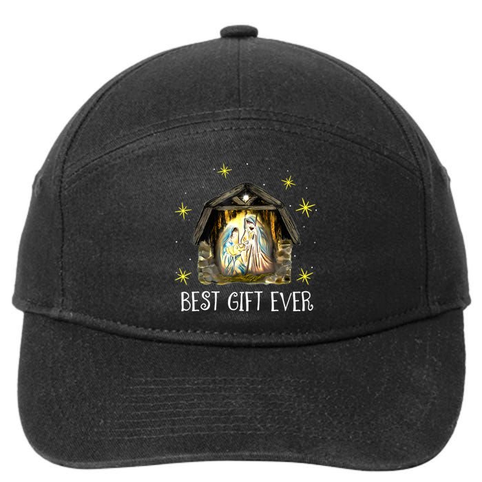 Best Ever Christmas Cool Jesus Nativity Scene Christian 7-Panel Snapback Hat