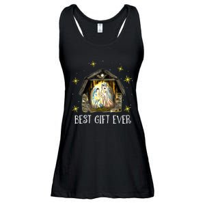 Best Ever Christmas Cool Jesus Nativity Scene Christian Ladies Essential Flowy Tank