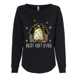 Best Ever Christmas Cool Jesus Nativity Scene Christian Womens California Wash Sweatshirt