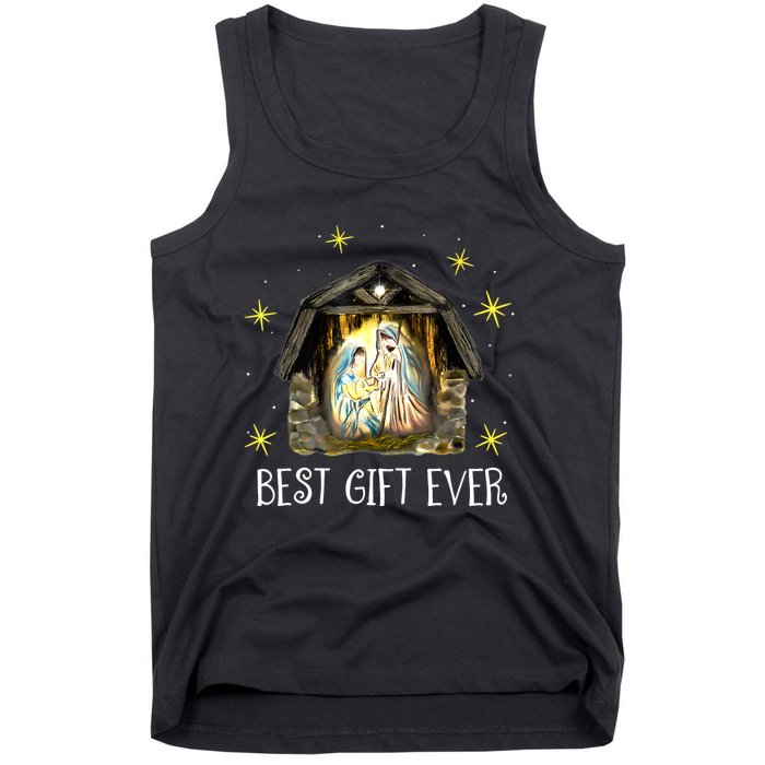 Best Ever Christmas Cool Jesus Nativity Scene Christian Tank Top