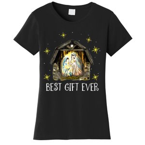 Best Ever Christmas Cool Jesus Nativity Scene Christian Women's T-Shirt