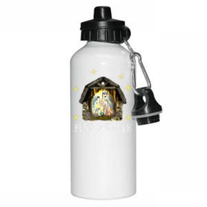 Best Ever Christmas Cool Jesus Nativity Scene Christian Aluminum Water Bottle