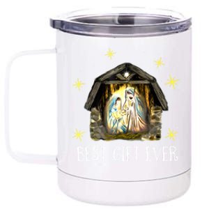 Best Ever Christmas Cool Jesus Nativity Scene Christian 12 oz Stainless Steel Tumbler Cup