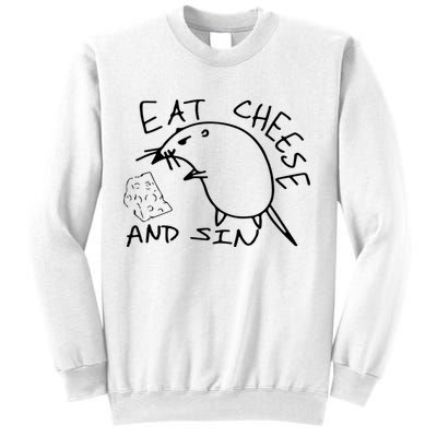 Buy Eat Cheese And Sin Funny Rat Sweatshirt