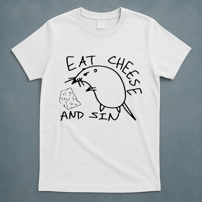 Buy Eat Cheese And Sin Funny Rat T-Shirt