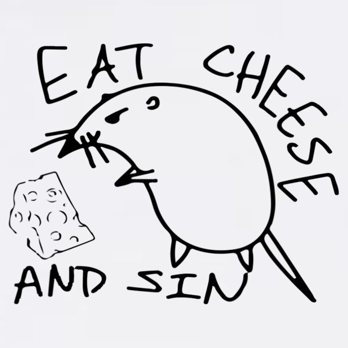 Buy Eat Cheese And Sin Funny Rat T-Shirt