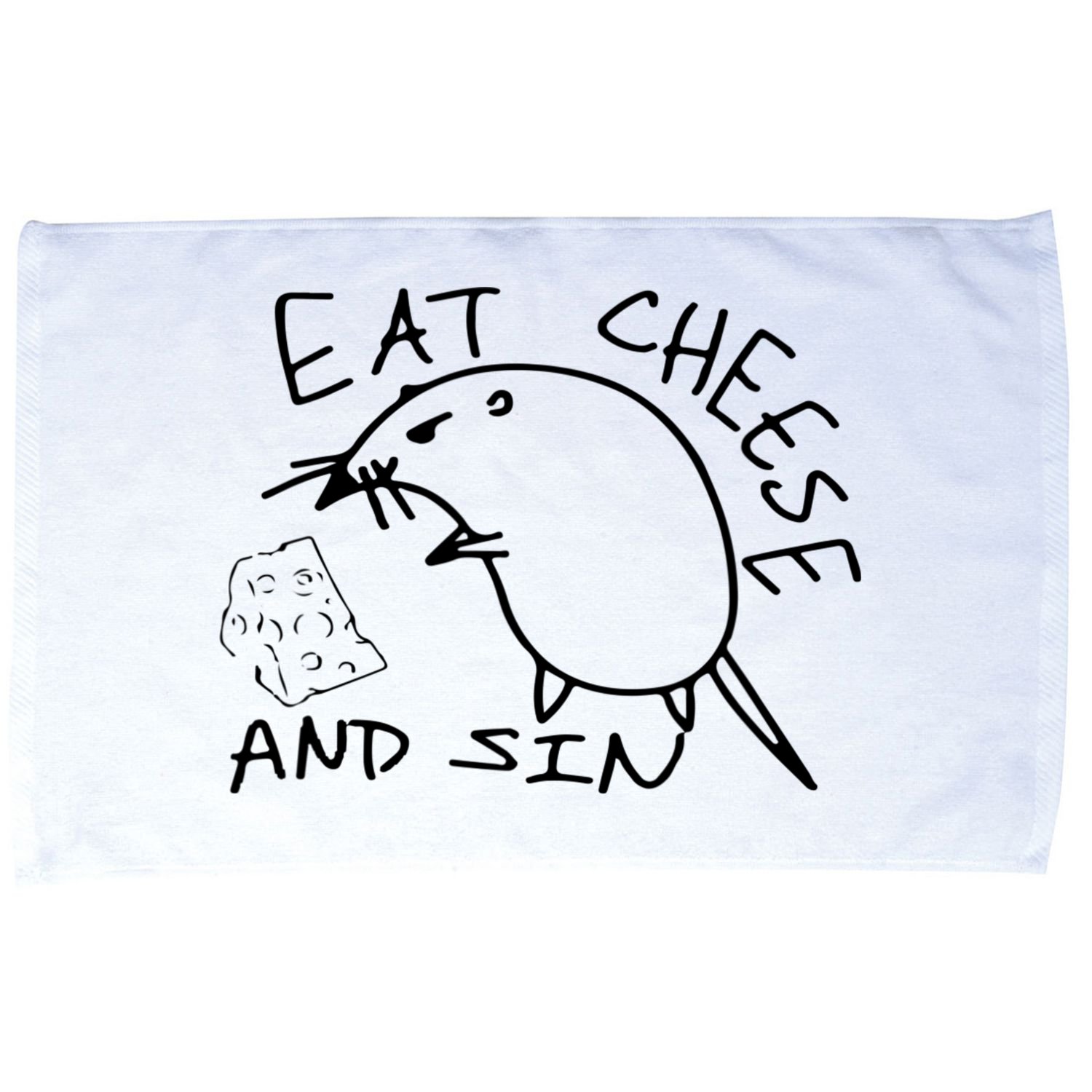 Buy Eat Cheese And Sin Funny Rat Microfiber Hand Towel