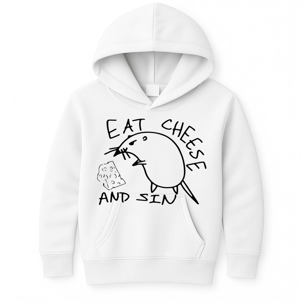 Buy Eat Cheese And Sin Funny Rat Kids Hoodie