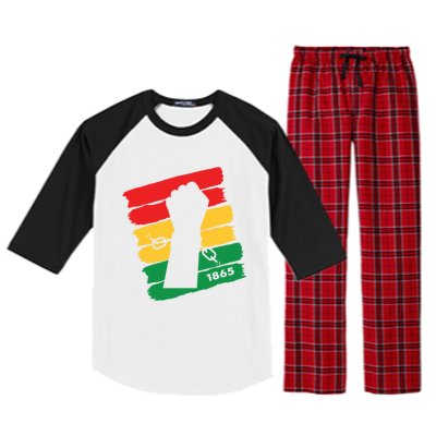 Break Every Chains Junenth Celebrate Freedom Day Gift Raglan Sleeve Pajama Set