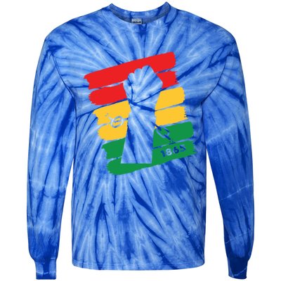 Break Every Chains Junenth Celebrate Freedom Day Gift Tie-Dye Long Sleeve Shirt