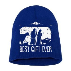 Best Ever Christmas Cool Jesus Nativity Scene Christian Short Acrylic Beanie