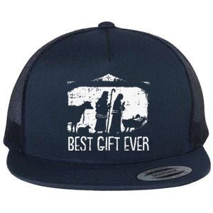 Best Ever Christmas Cool Jesus Nativity Scene Christian Flat Bill Trucker Hat