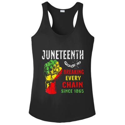Breaking Every Chain Since 1865 Juneteenth Freedom Ladies PosiCharge Competitor Racerback Tank