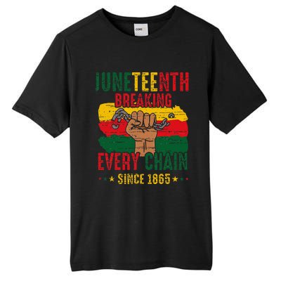 Breaking Every Chain Since 1865 Juneteenth Freedom Tall Fusion ChromaSoft Performance T-Shirt