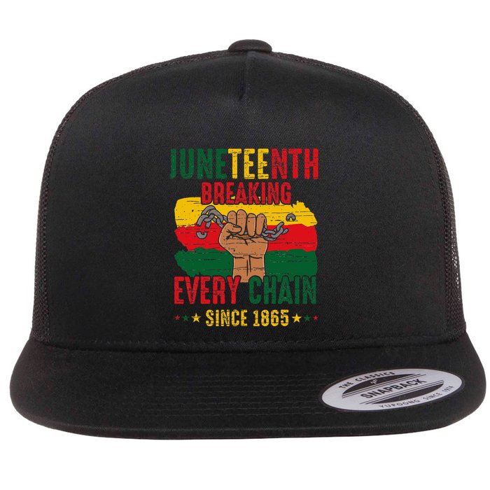 Breaking Every Chain Since 1865 Juneteenth Freedom Flat Bill Trucker Hat