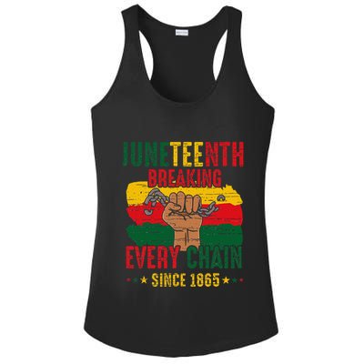 Breaking Every Chain Since 1865 Juneteenth Freedom Ladies PosiCharge Competitor Racerback Tank