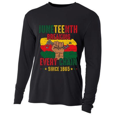 Breaking Every Chain Since 1865 Juneteenth Freedom Cooling Performance Long Sleeve Crew