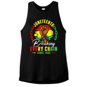 Breaking Every Chain Since 1865 Juneteenth Freedom Ladies PosiCharge Tri-Blend Wicking Tank