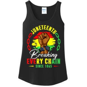 Breaking Every Chain Since 1865 Juneteenth Freedom Ladies Essential Tank