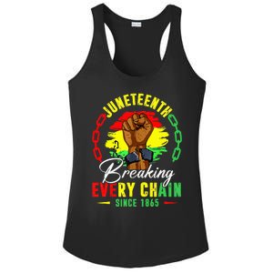 Breaking Every Chain Since 1865 Juneteenth Freedom Ladies PosiCharge Competitor Racerback Tank