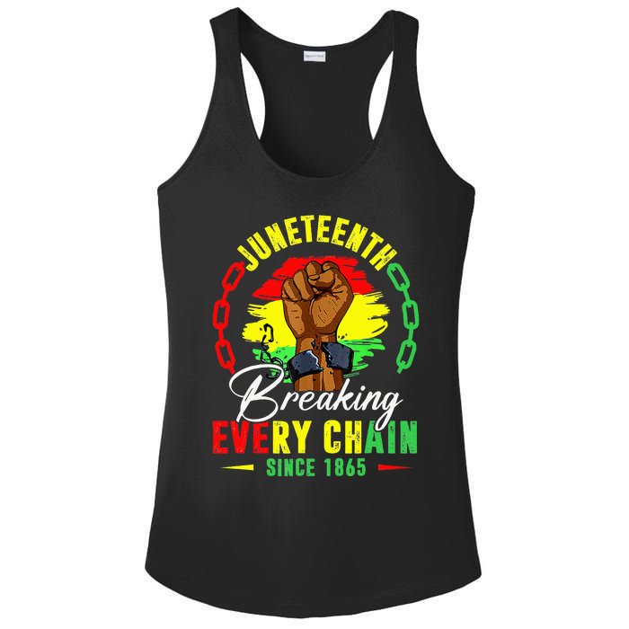 Breaking Every Chain Since 1865 Juneteenth Freedom Ladies PosiCharge Competitor Racerback Tank